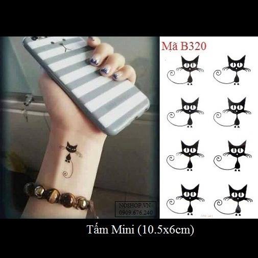 [MUA 1 TẶNG 1] Hình Xăm Dán Con Mèo- Nhiều mẫu