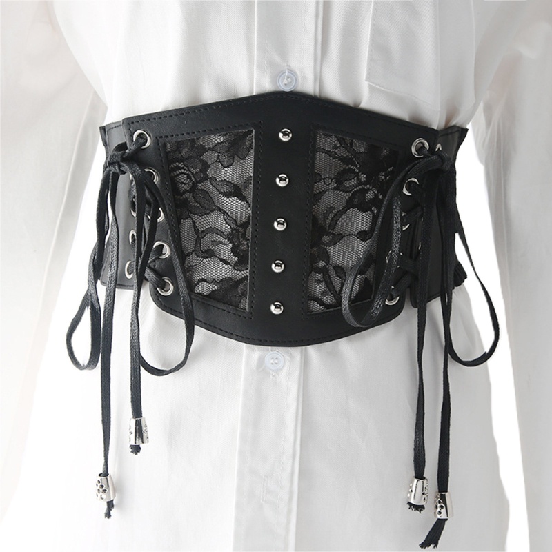 Thắt Lưng Corset Phối Ren Co Giãn Phong Cách Vintage Dành Cho Nữ