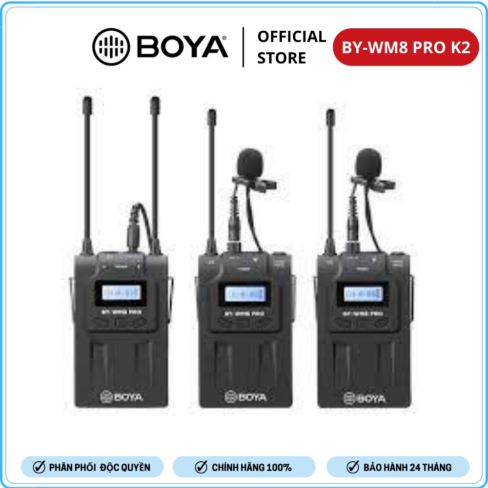 BOYA BY-WM8 PRO K2 - Mic thu âm không dây dành cho Máy ảnh