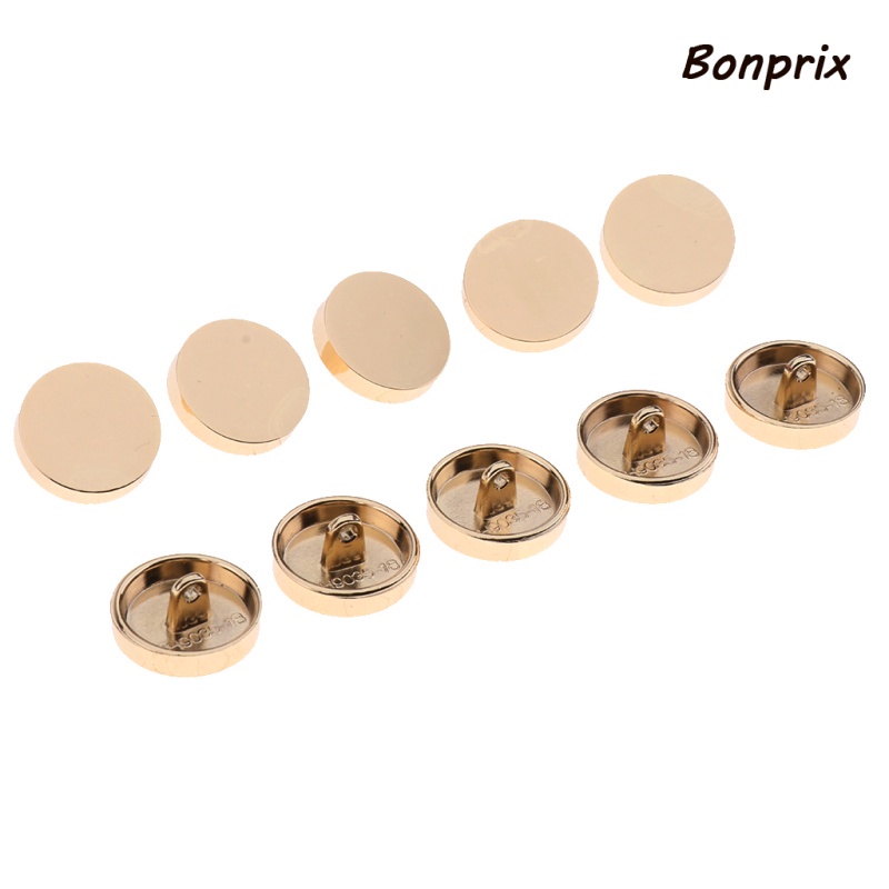 Set 10 Nút Tròn Bằng Kim Loại Mạ Vàng 18mm Trang Trí Áo Khoác Vest