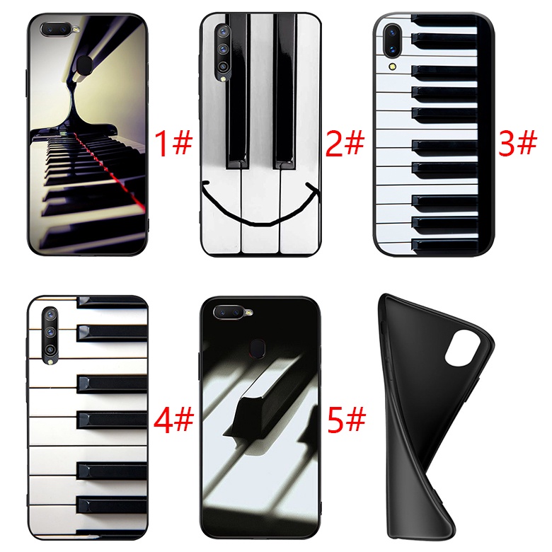 Ốp Điện Thoại Tpu Silicon Mềm Hình Phím Đàn Piano Màu Trắng Đen Cho Redmi Note 5 6 7 8 9 Pro Max 9t 9s Yd22