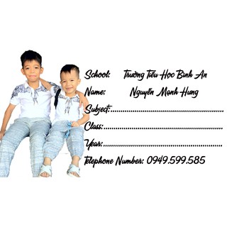 COMBO 59 TỜ NHÃN VỞ IN HÌNH CHO BÉ YÊU SIÊU XINH