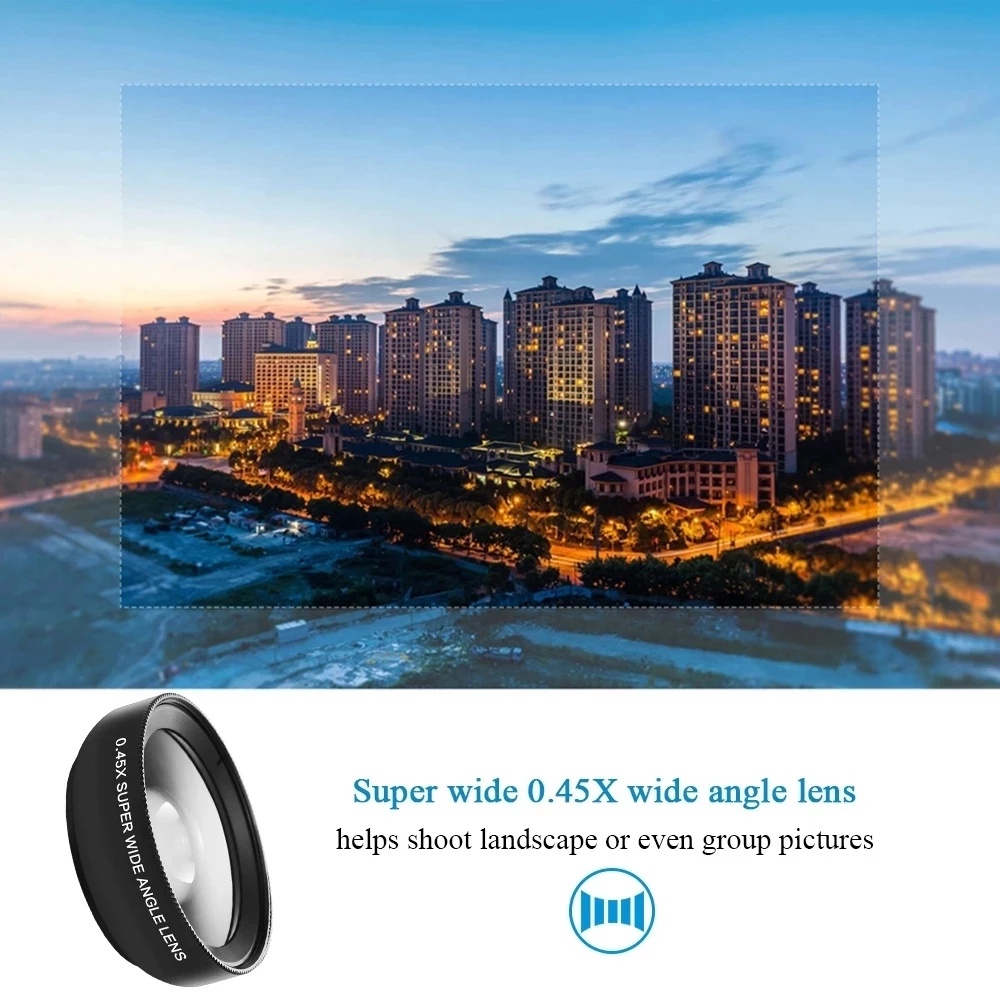 Ống Kính Góc Siêu Rộng 37MM 0.45X 49UV Dành Cho Điện Thoại Thông Minh