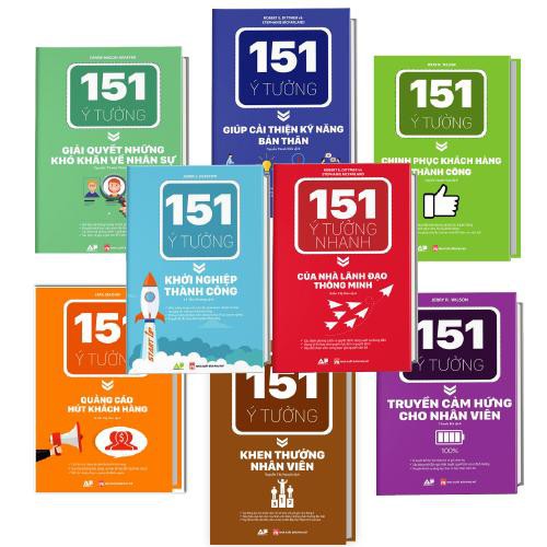 Sách - Bộ 8 Cuốn 151 Ý Tưởng Cải Thiện Bản Thân, Quảng Cáo Hút Khách Hàng, Khởi Nghiệp Thành Công, Khen Thưởng Nhân Viên