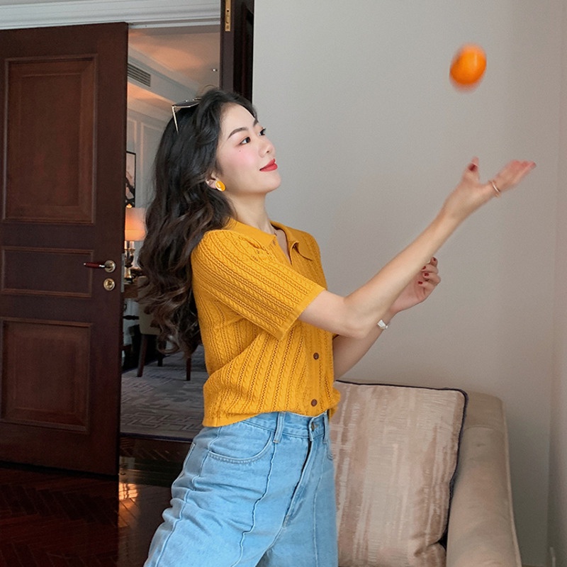 Áo polo Ngắn Tay Thời Trang Mùa Hè Hàn Quốc