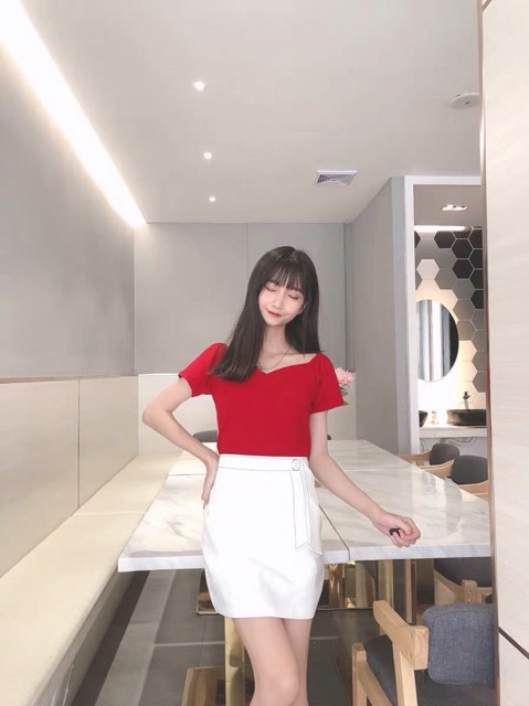 Chân Váy Chữ A Chân Váy Ngắn Công Sở Cạp Cách Điệu Trần Chỉ 1 Cúc | BigBuy360 - bigbuy360.vn