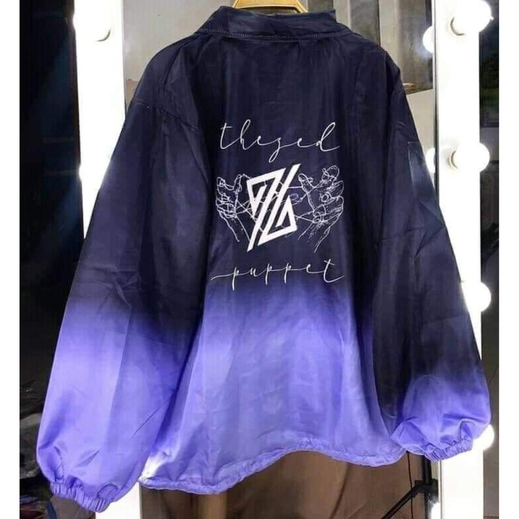 Áo Khoác Dù Jacket Thezed Loang Purple - Áo Khoác Gió Mỏng Be Yourself Unisex Dáng Rộng Cá Tính - Áo Gió Loang Z The Zed