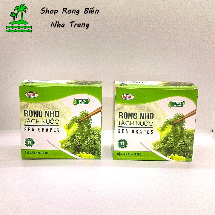 Combo 2 hộp Rong nho tách nước Sea Việt - Hộp 220g 11 gói