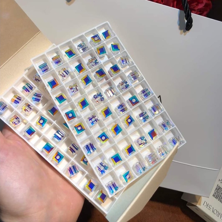 Hạt đá pha lê làm vòng cổ vòng tay handmade cực đẹp ACJ71121