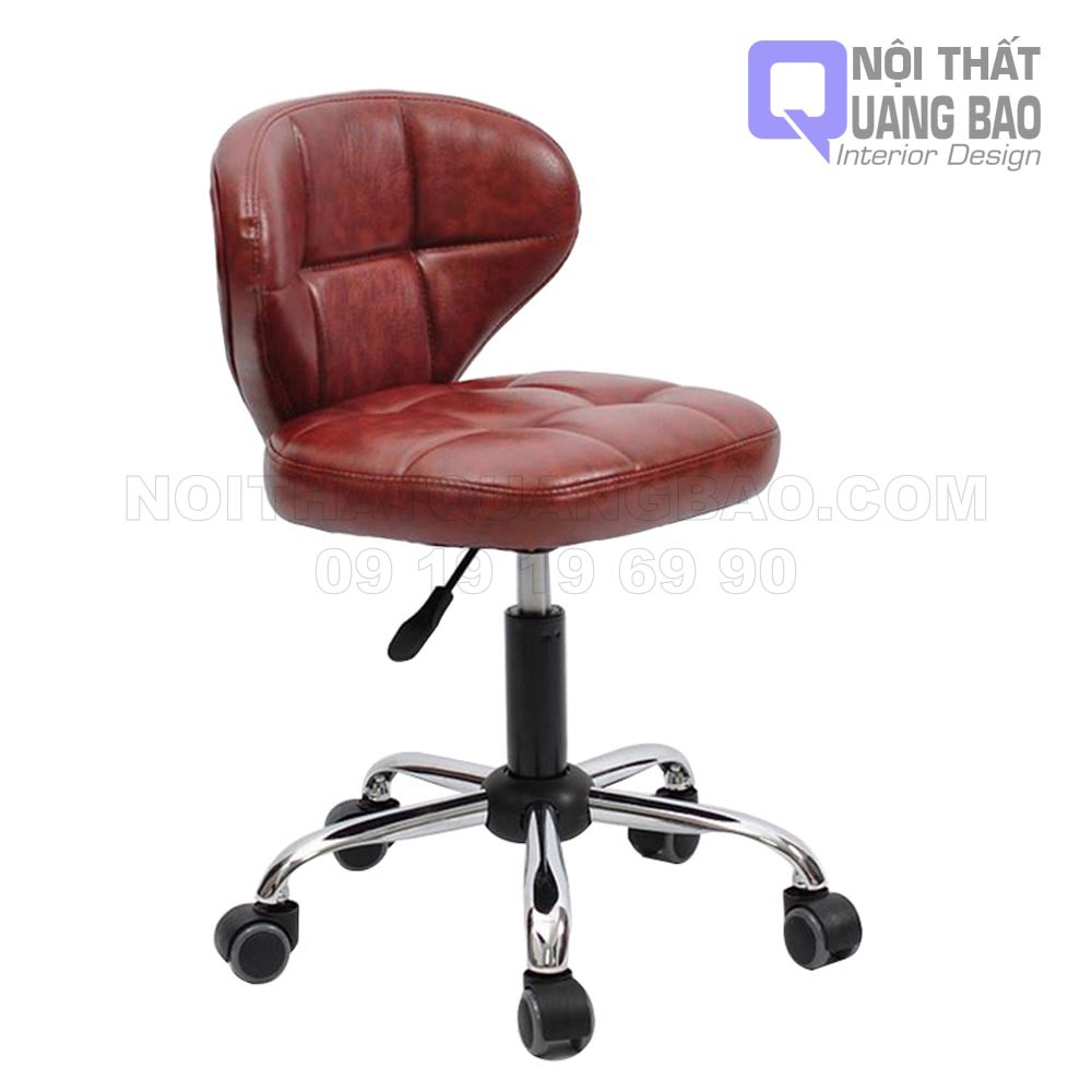 Ghế Bar Lưng Bọc Da Pu Cao Cấp, Chân Sắt Xoay Sơn Đen Hoặc Xi Mạ Có Nâng Hạ (QB-NT- GB09) | BigBuy360 - bigbuy360.vn