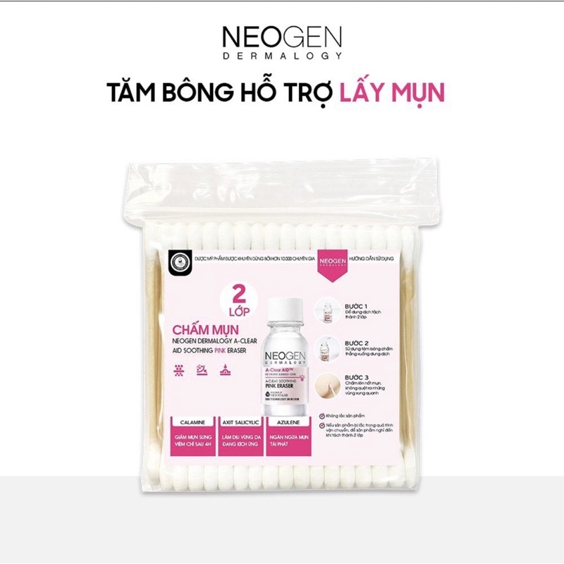 [QUÀ TẶNG] Tăm Bông Gỗ Hỗ Trợ Nặn Mụn Và Chấm Mụn Neogen