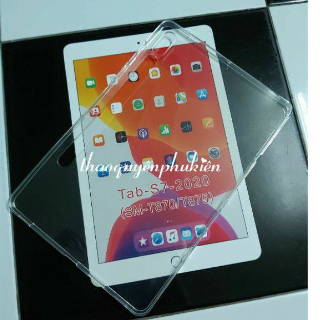 Ốp lưng dẻo TPU cho Samsung Galaxy Tab S7 SM T870/ T875 Silicon trong suốt chống sốc