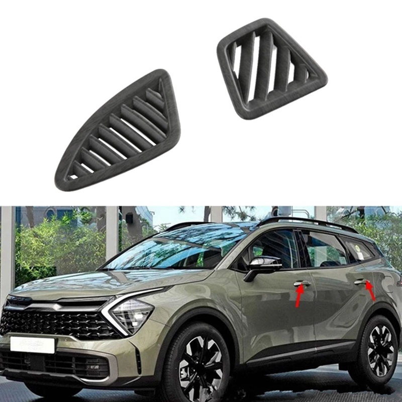 Ốp Viền Lỗ Thông Gió Phía Trước Bằng Gỗ Đào Cho Kia Sportage NQ5 2022 2023
