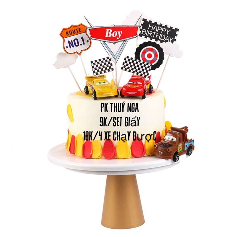 5 combo 2 set giấy cờ, mây và bánh xe-Q2705