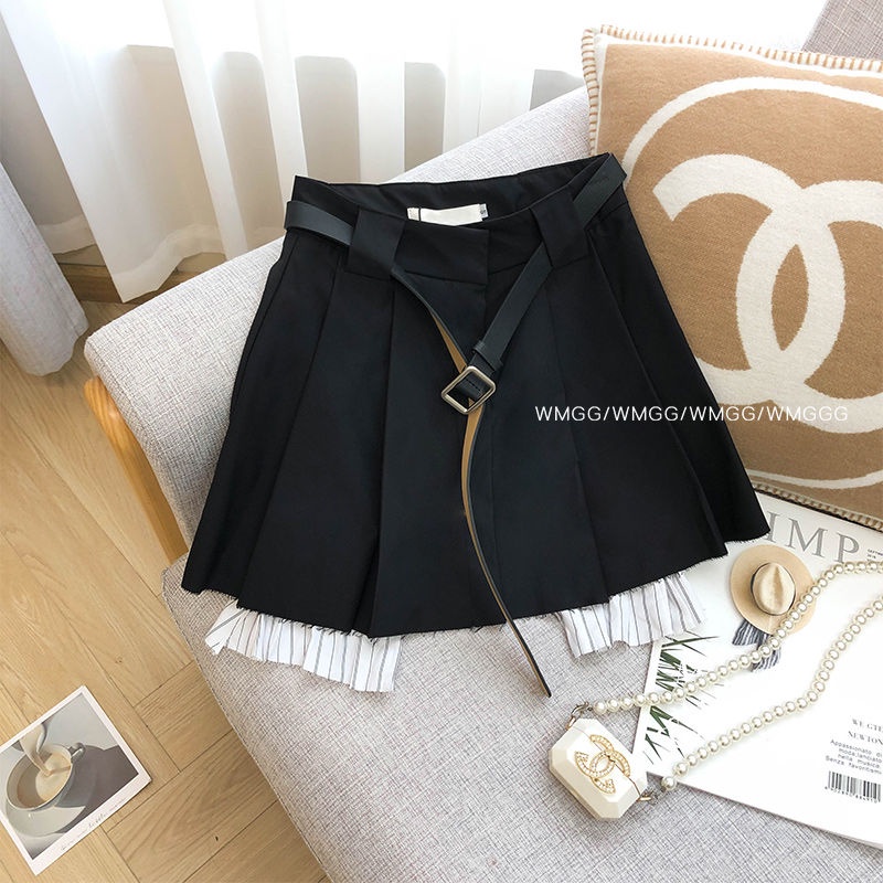 Chân Váy Đen Xếp Ly Lưng Cao Tôn Dáng Thời Trang Hè Cho Nữ