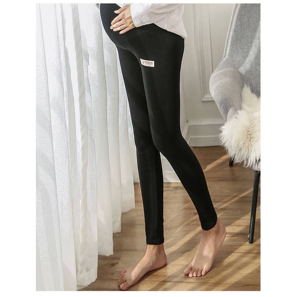 Quần legging bầu chất cotton dày có chun điều chỉnh thoải mái đến sinh