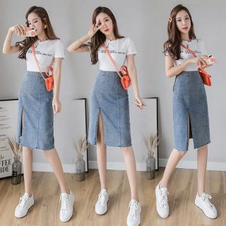 VÁY JEAN XẺ TÀ