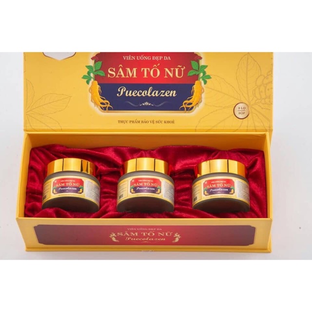 Viên uống đẹp da Sâm tố nữ Puecolazen