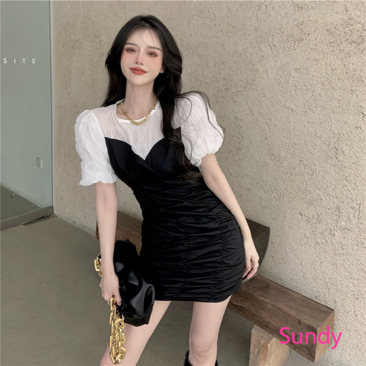 Đầm dáng ôm màu trơn thời trang mùa hè ngọt ngào nữ tính