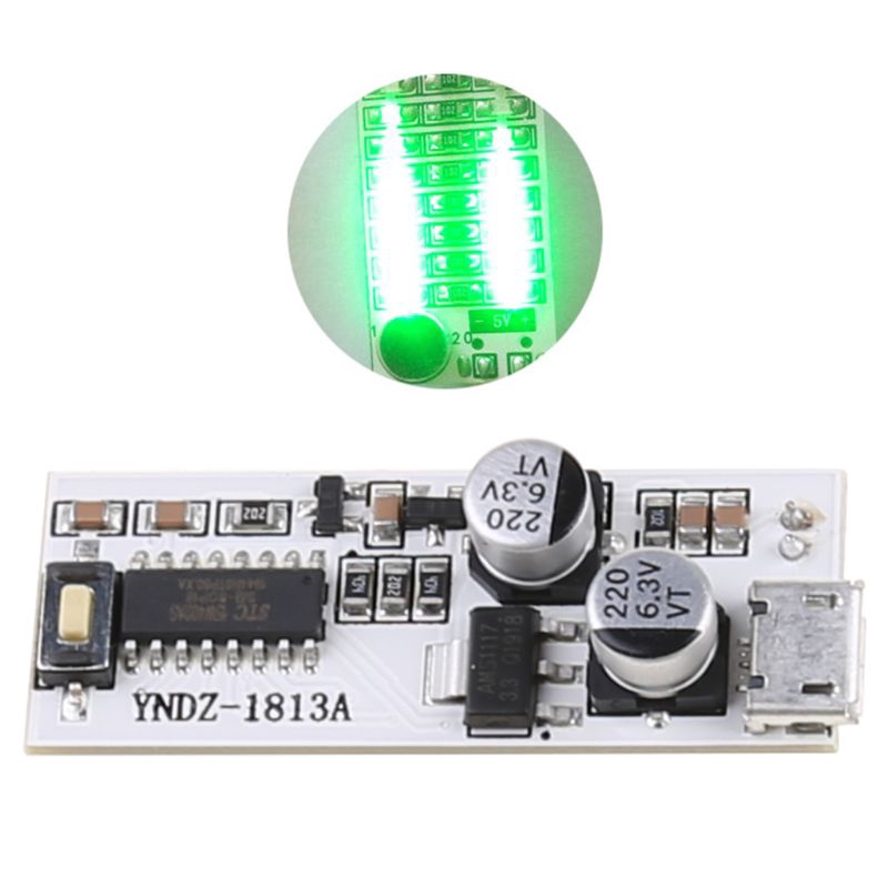 USB Mini Music Spectrum Light 2x13 LED Board Voice Control Sensitivity Adjust