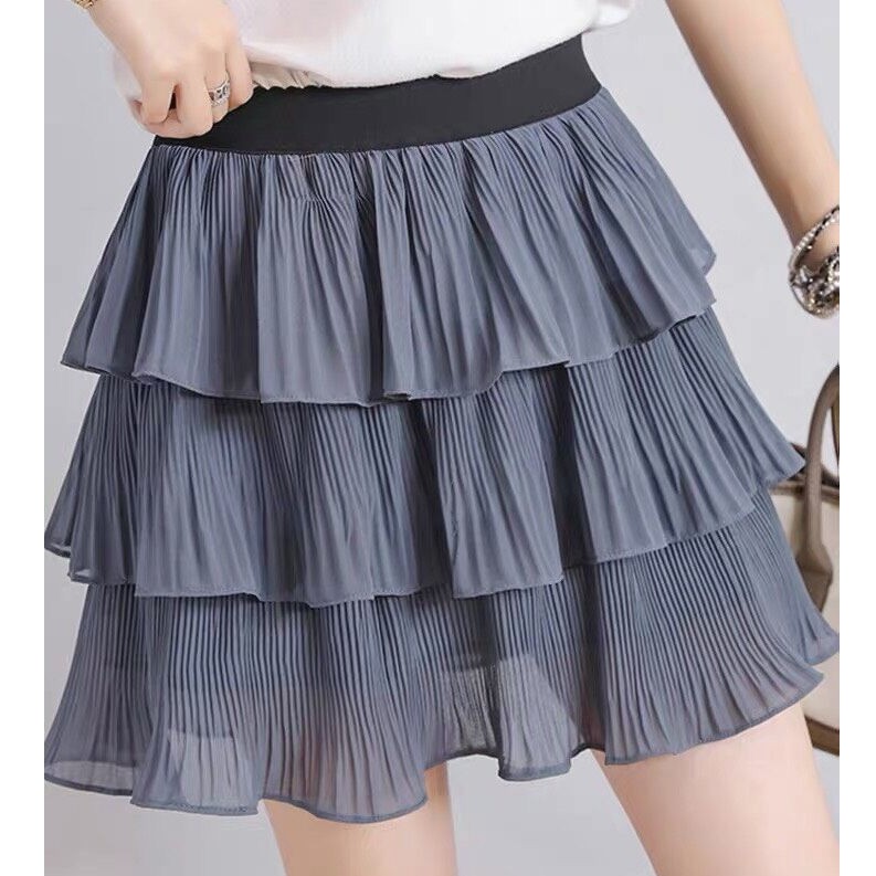 Chân váy xòe tầng dáng ngắn - Chân váy 3 tầng xoè