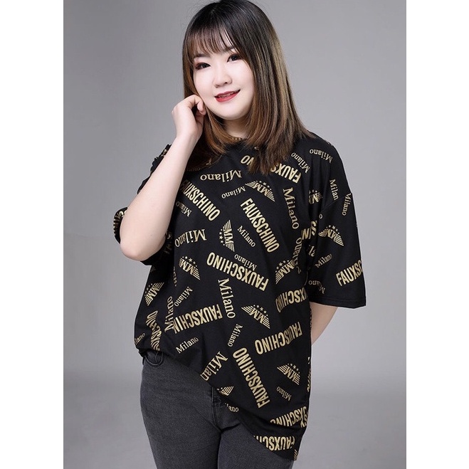 áo thun nữ cố tròn pha màu sang chảnh