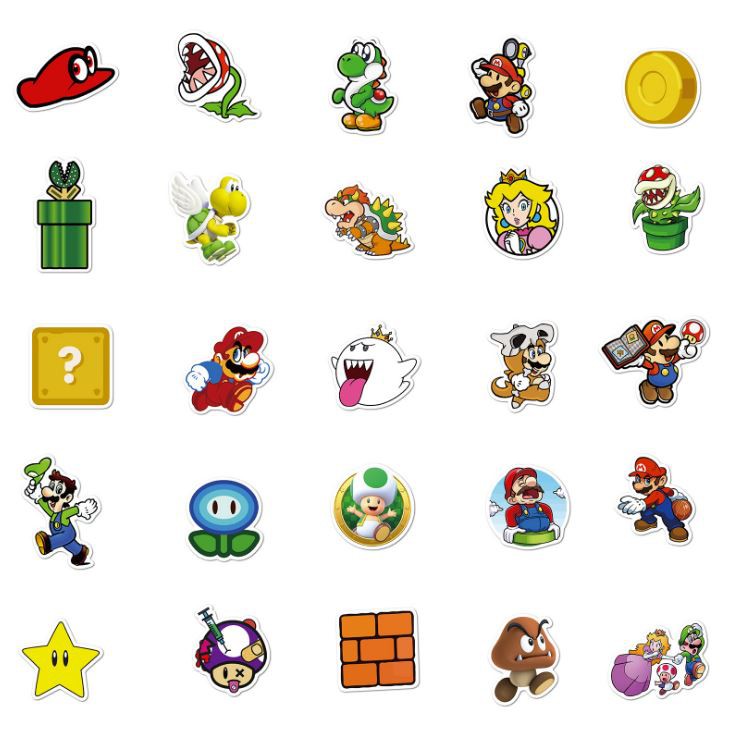 Sticker dán cao cấp NẤM MARIO Cực COOL ms#162
