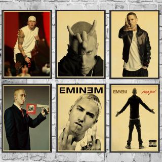 Poster Giấy Kraft In Hình Ca Sĩ Eminem Vintage Chất Lượng Cao Dán Tường Trang Trí Nhà Cửa / Quán Bar