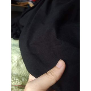 1k cotton đen và 1k thun gân sọc đỏ đen