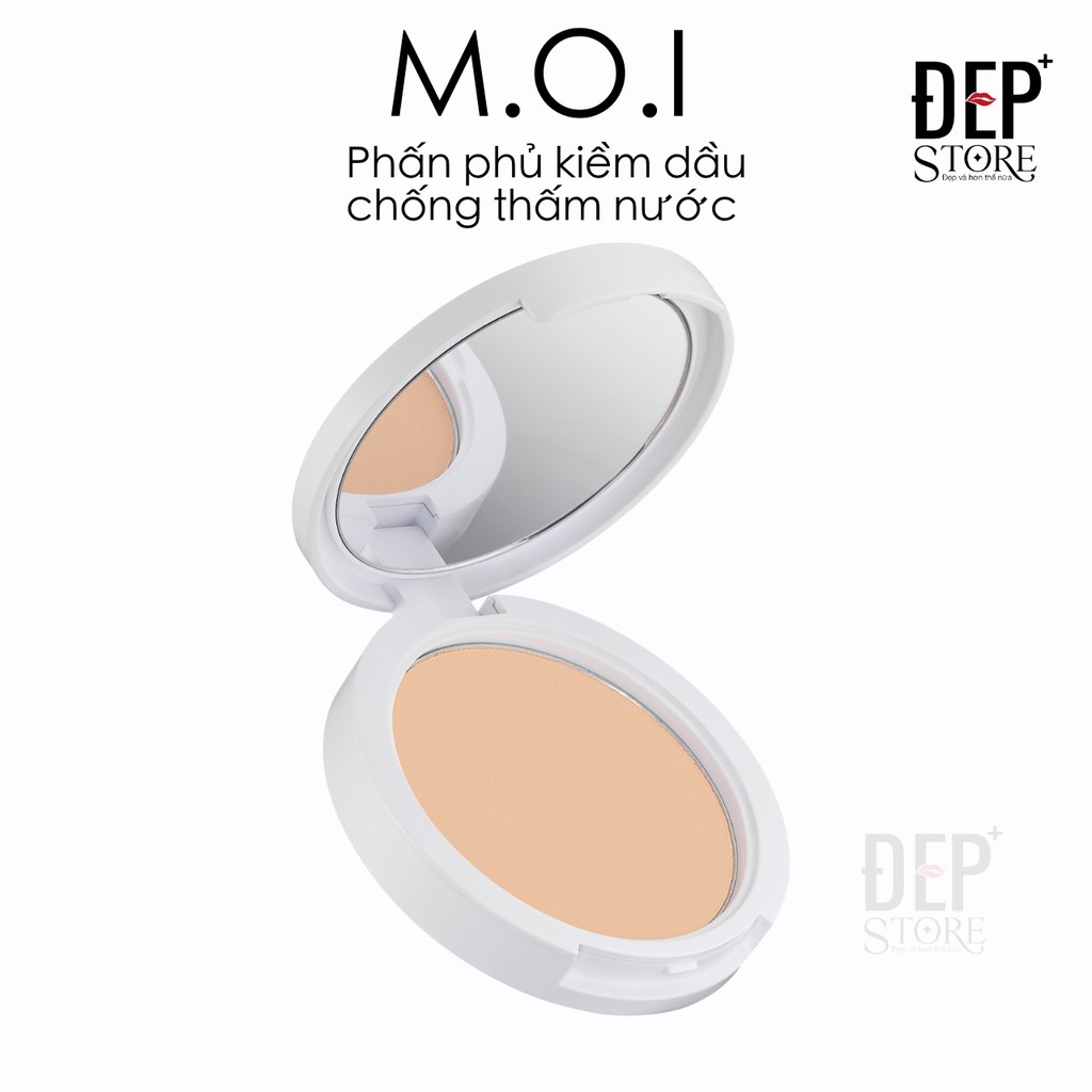 Phấn phủ M.O.I Cosmetics kiềm dầu kháng nước - tone tự nhiên 10g