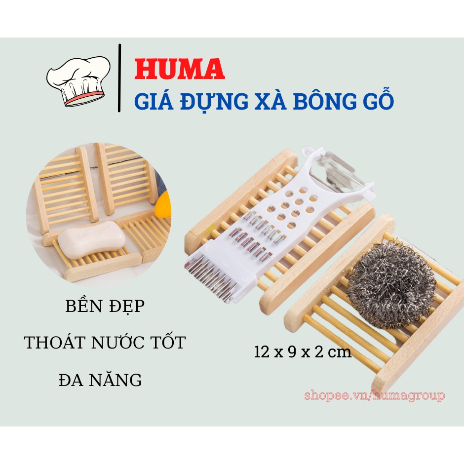 Giá Đựng Xà Bông Bằng Gỗ/ Khay Đựng Xà Phòng Nhà Tắm