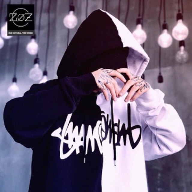 Áo Hoodie Phối Màu Có Chữ 2 mặt | BigBuy360 - bigbuy360.vn
