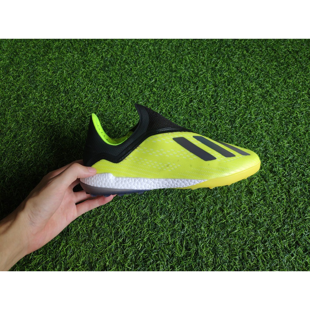 Giày bóng đá không dây Adidas X18+ TF ( Xanh Chuối 2020)