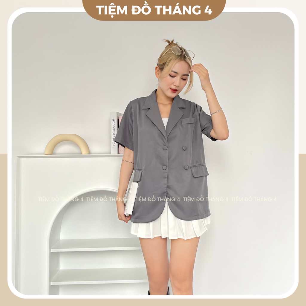 Áo Blazer Nữ Hàn Quốc Ngắn Tay Mẫu 2022, Vest Nữ Khoác Ngoài 4 Cúc Mặc Đi Chơi  ULZZANG BLAZER | BigBuy360 - bigbuy360.vn
