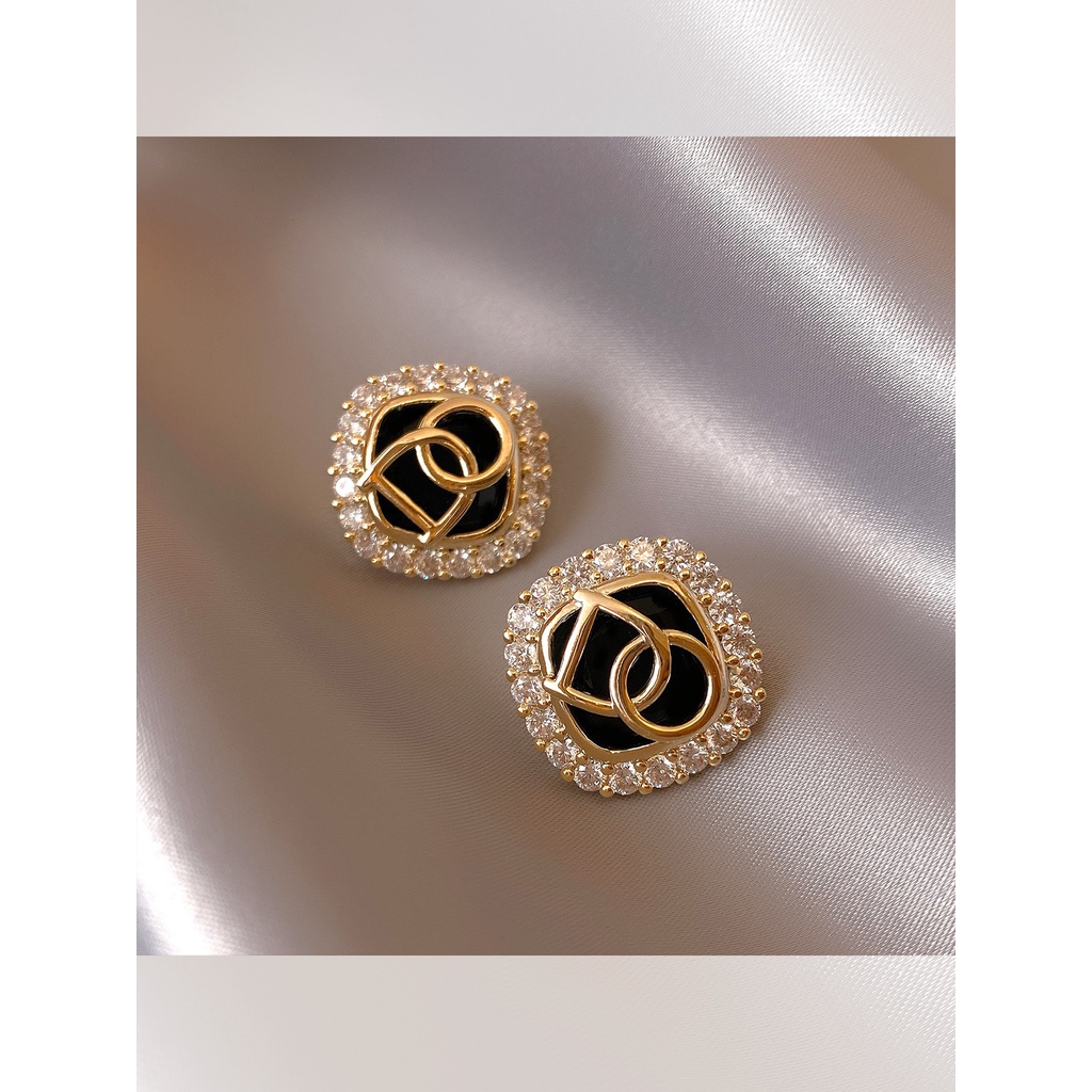 Khuyên Tai Hình Vuông Mạ Bạc 925 Thời Trang 2021 Phong Cách Mới Dành Cho Nữ