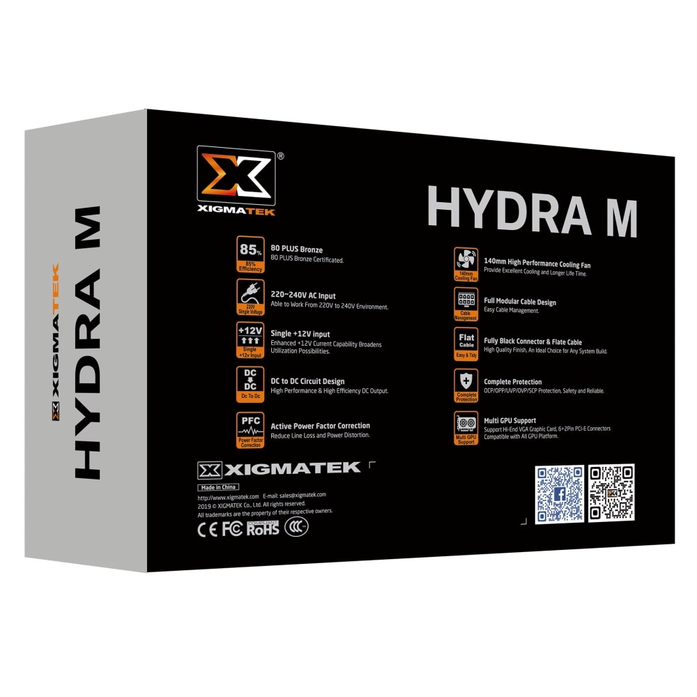 [Chính hãng] Nguồn máy tính XIGMATEK HYDRA M 750 | M650 - 80PLUS BRONZE - Mai Hoàng phân phối và BH đổi mới 36 thángi