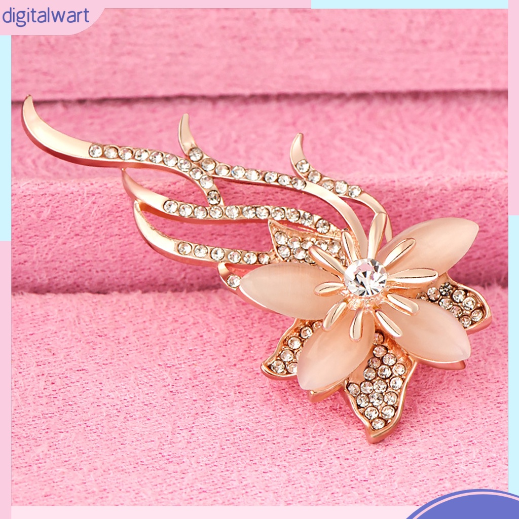 Ghim Cài Áo Hình Bông Hoa Đính Đá Sang Trọng