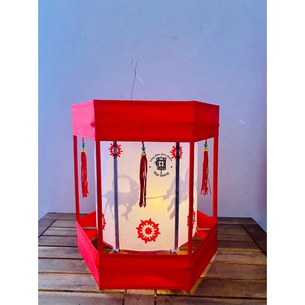 Đèn kéo quân tre vải giấy cao 30cm