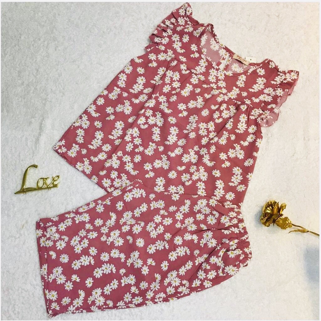 Đồ Bộ Nữ B01 VNXK Chất Liệu Lanh Thái Lụa Lửng Mặc Nhà Mềm Mại Không Nhăn | BigBuy360 - bigbuy360.vn