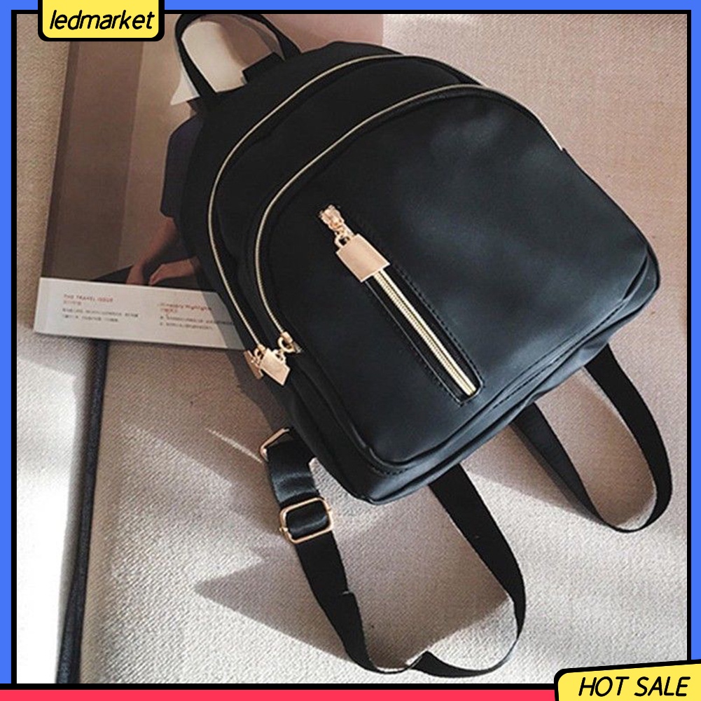 Ba lô nylon màu trơn kiểu dáng thời trang cho nữ