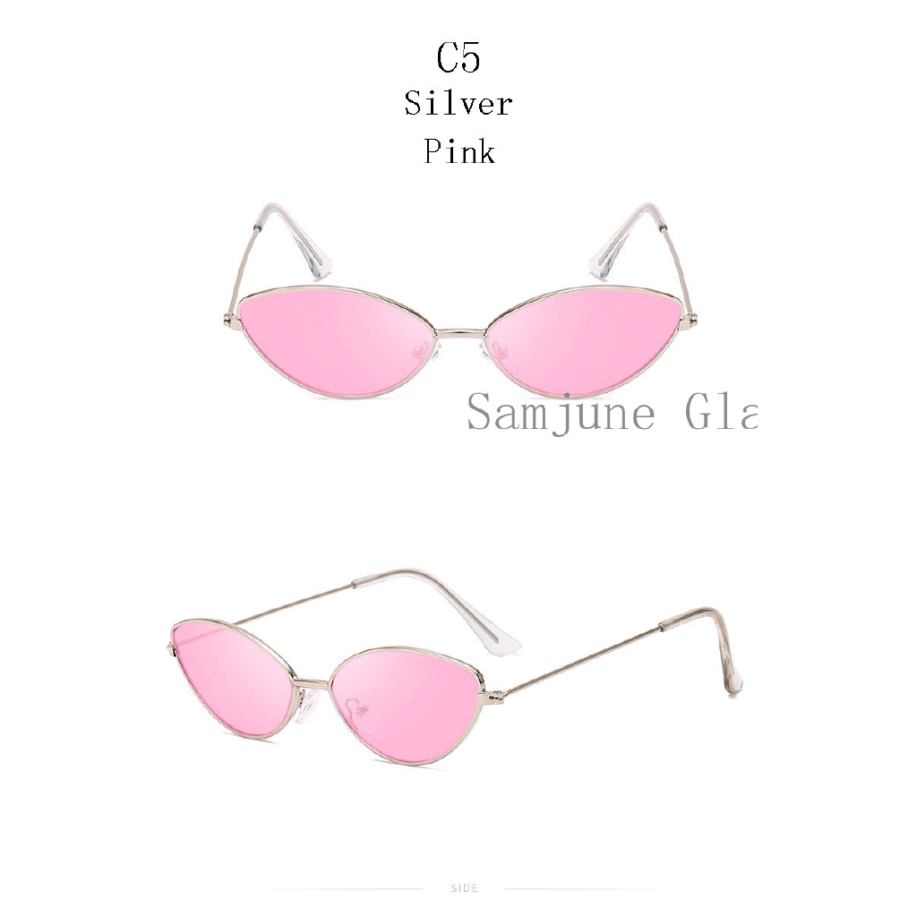 Kính mát mắt mèo gọng kim loại phong cách cổ điển