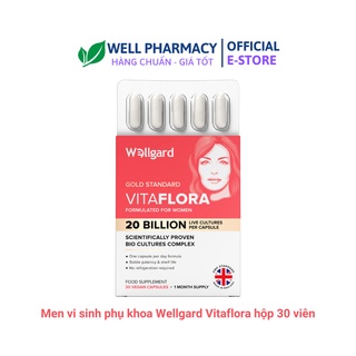 Men vi sinh phụ khoa Probiotics VitaFlora 20 tỷ lợi khuẩn cho phụ nữ hộp 30 viên