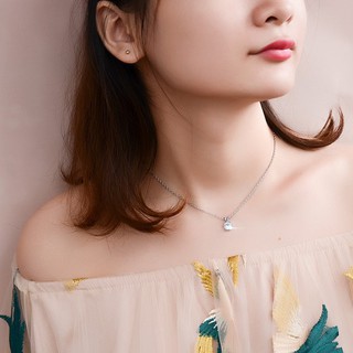 Dây Chuyền Titan Nữ Hàn Quốc Đính Đá Zircon Đơn Phong Cách Ins 18K Không Đen TT 1652