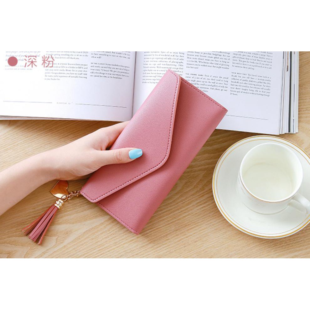 Ví nữ đựng tiền nhiều ngăn dáng dài 137 chất da cao cấp phong cách thanh lịch