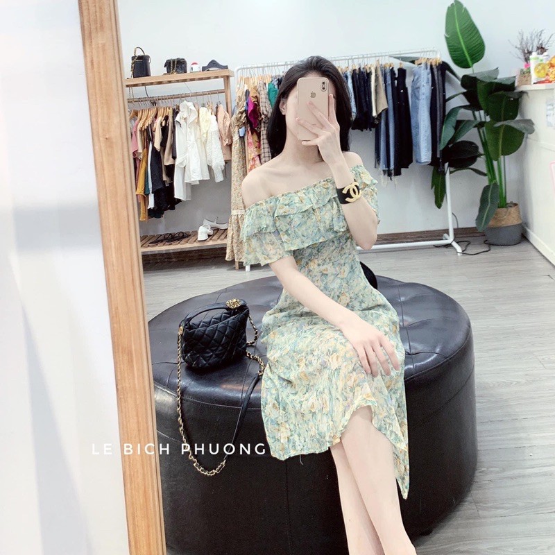 [Mã FAGREEN1505 giảm tới 30K đơn 99K] Đầm hoa xinh thiết kế trễ vai hàng đẹp chất mềm💐 Ảnh thật | BigBuy360 - bigbuy360.vn
