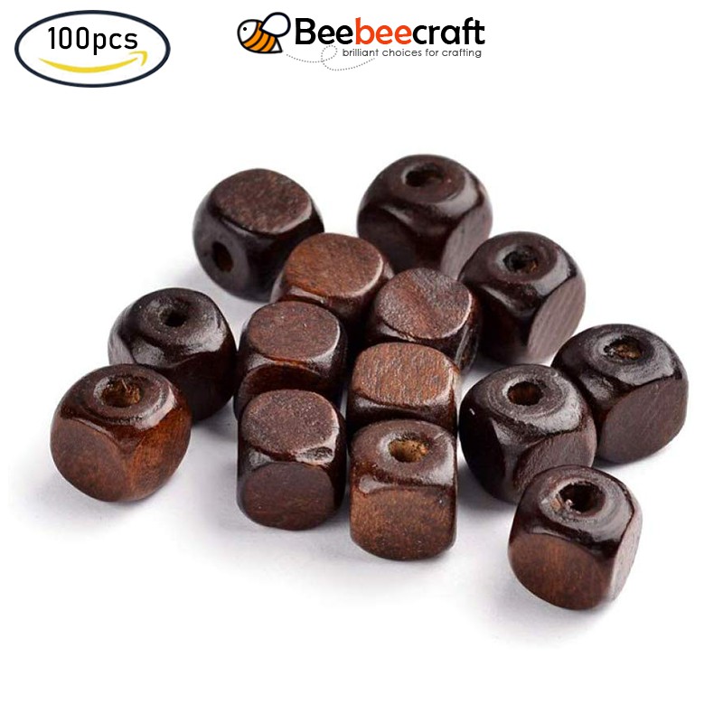 Set 50~930 Hạt Gỗ Tự Nhiên 10mm Không Chì Làm Đồ Trang Sức