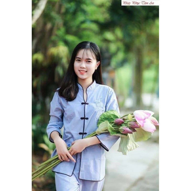 đồ lam đi chùa (mẫu cổ tàu )