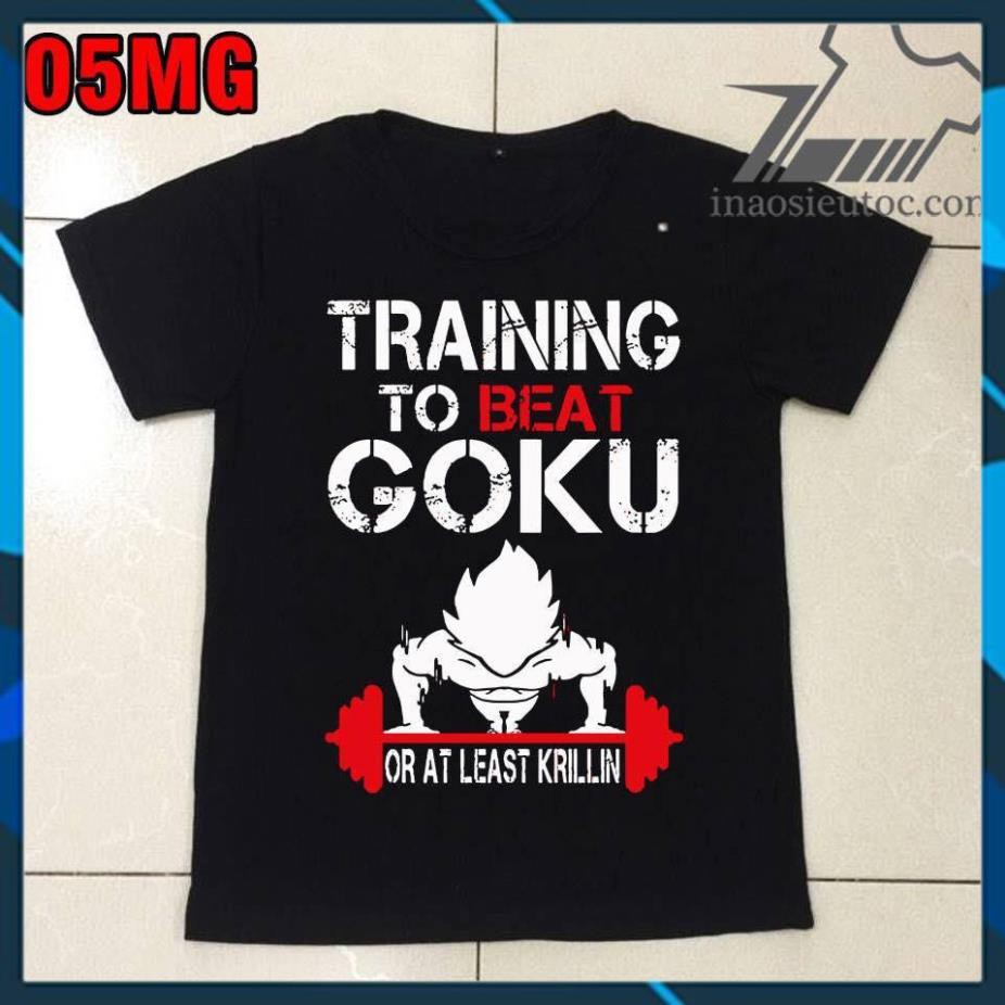 🔥HOT🔥 ⚡ Áo thun Unisex Goku ⚡áo Training to beat Goku đẹp giá siêu rẻ