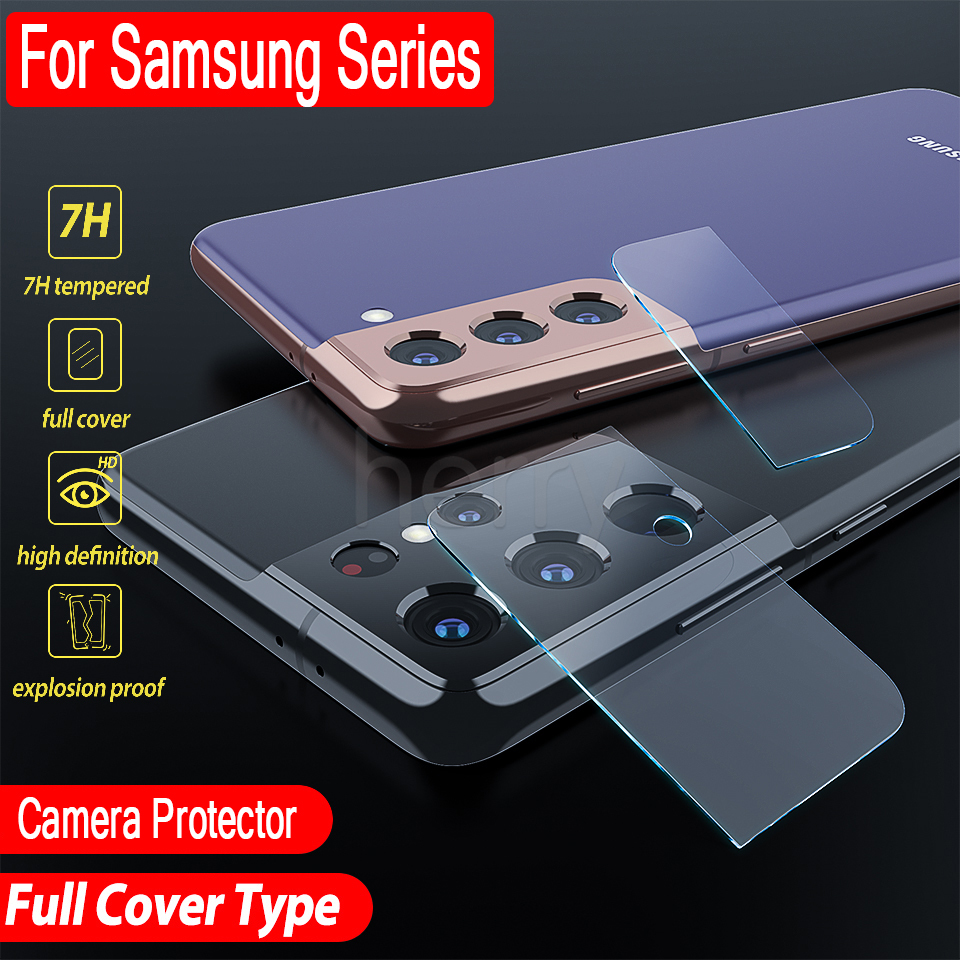 HD Siêu Mỏng Kính Cường lực Bảo Vệ Camera Màn Hình Cho Samsung Galaxy S21 Note Ultra 20 10 9 8 Ultra Plus Lite S20 S10 S9 S8 Plus Ultra Plus Lite 5G A71 Chống Trầy Chống vết dầu