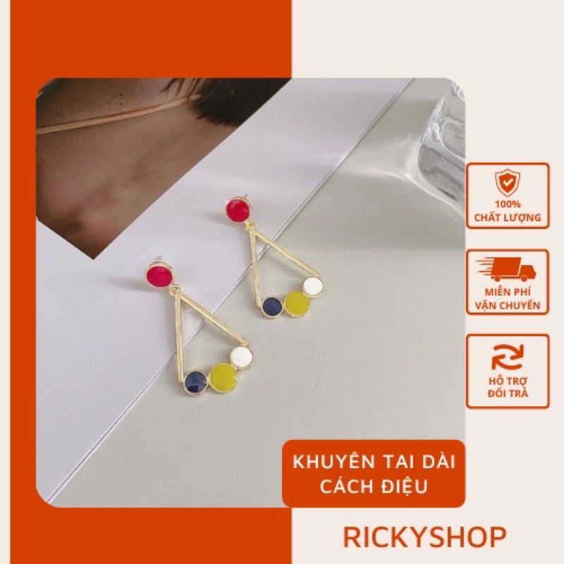 Khuyên tai bạc 925 mạ vàng kiểu dáng độc đáo lạ mắt